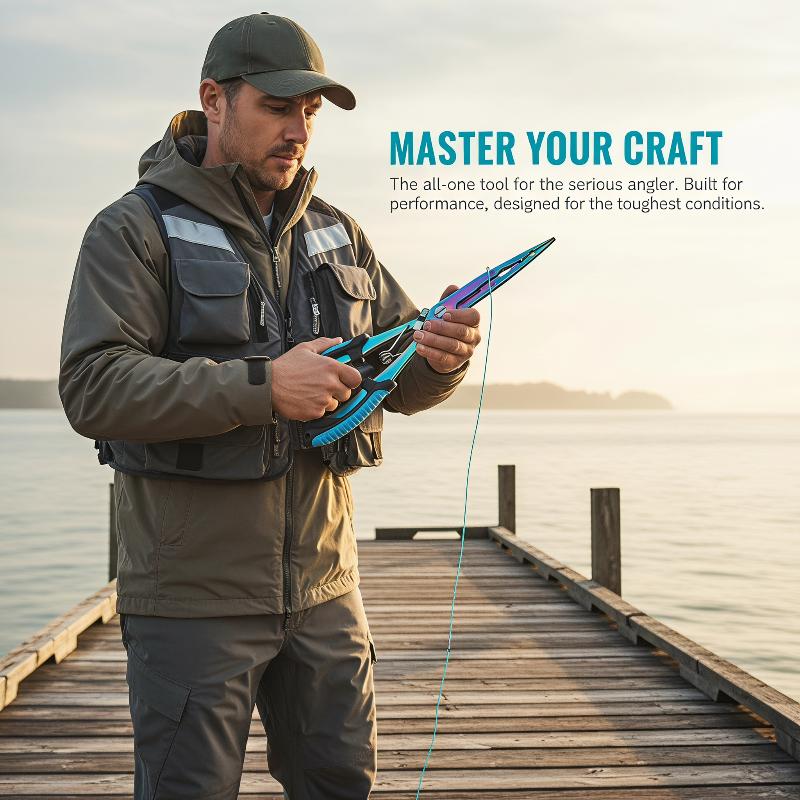 Carbon Fishing Rod - Paslanmaz Çelik Uzatılmış Balıkçılık Pensesi Kaymaz