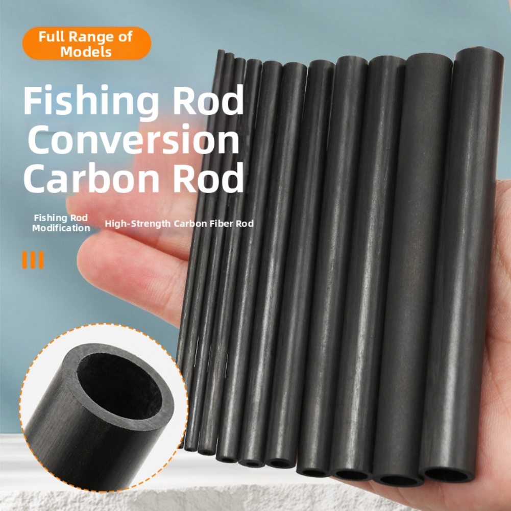 Carbon Fishing Rod - 10cm Siyah İçi Boş Karbon Fiber