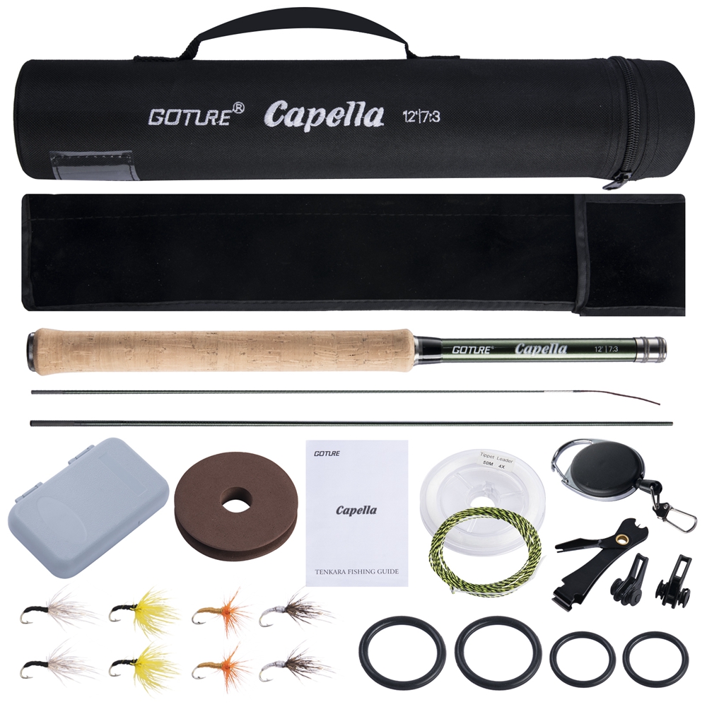 Carbon Fishing Rod - Goture Tenkara Sinek Olta Combo 3.6